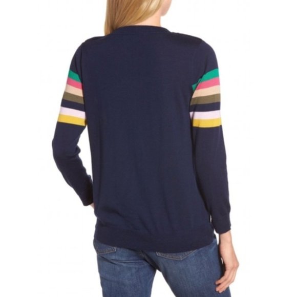 New w/ Defect: J. Crew Tippi Sweater in Multistripe with Buttons in size Small! - Picture 4 of 14